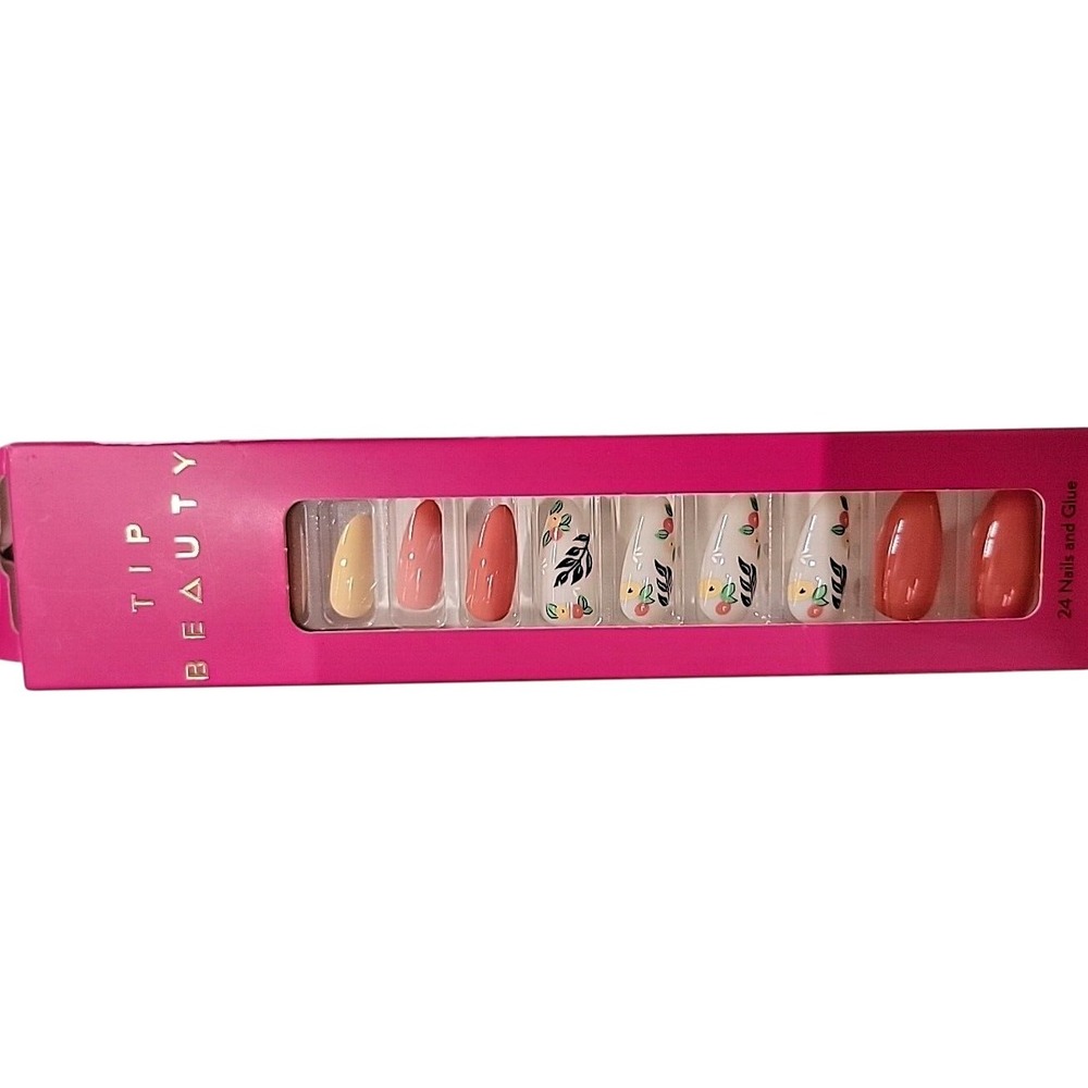 TIP BEAUTY‎ 24 Nail And Glue Spring Festival Coral NEW